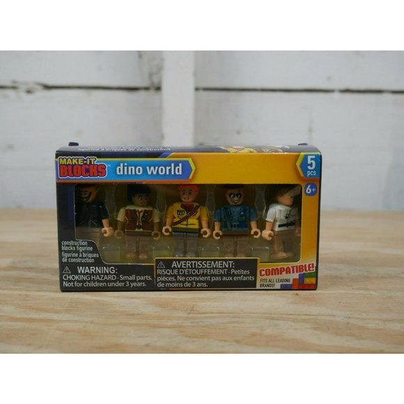 Make-It Blocks Dino World Construction Blocks Figurine 5pcs - Picture 1 of 4